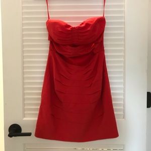 Cutout Strapless Little Red Dress